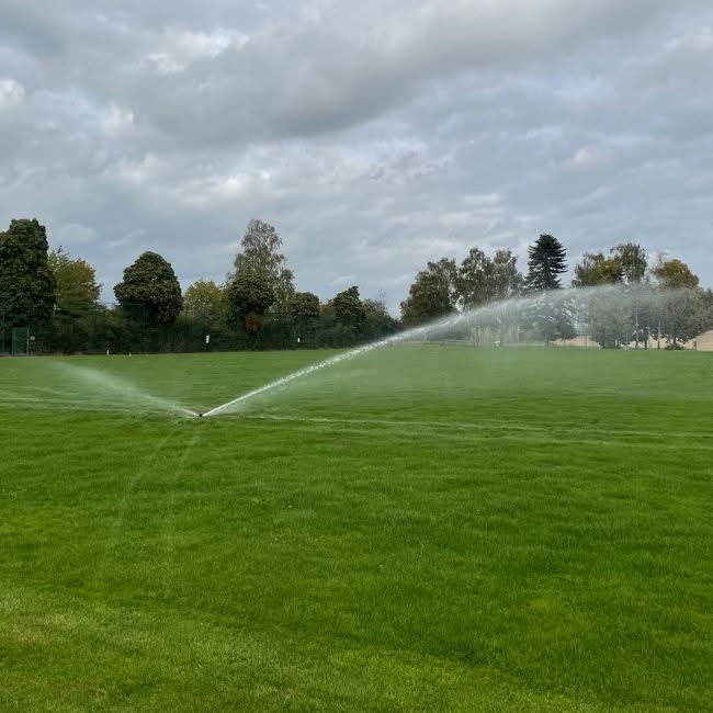 Sportplatzberegnung bei der Sportschule in Rheinland-Pfalz